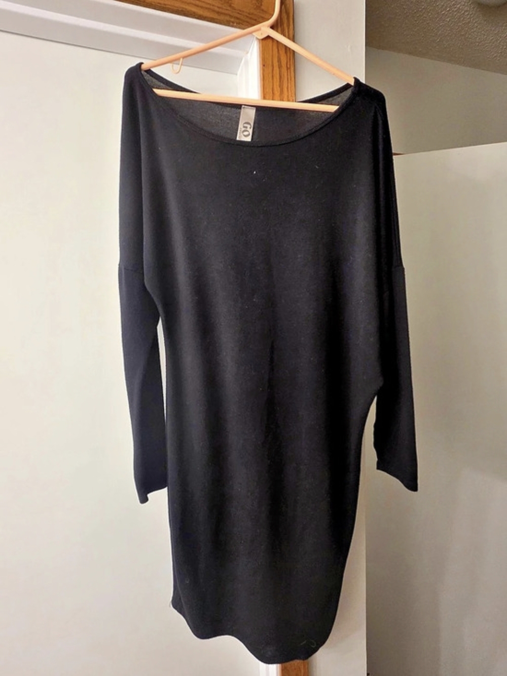 Go Couture Black Long Sleeve Mini Dress Size Medium Like New